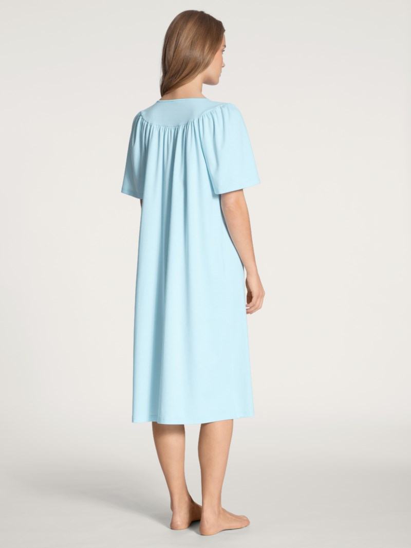 Nattlinne soft cotton ss ljusblå 3