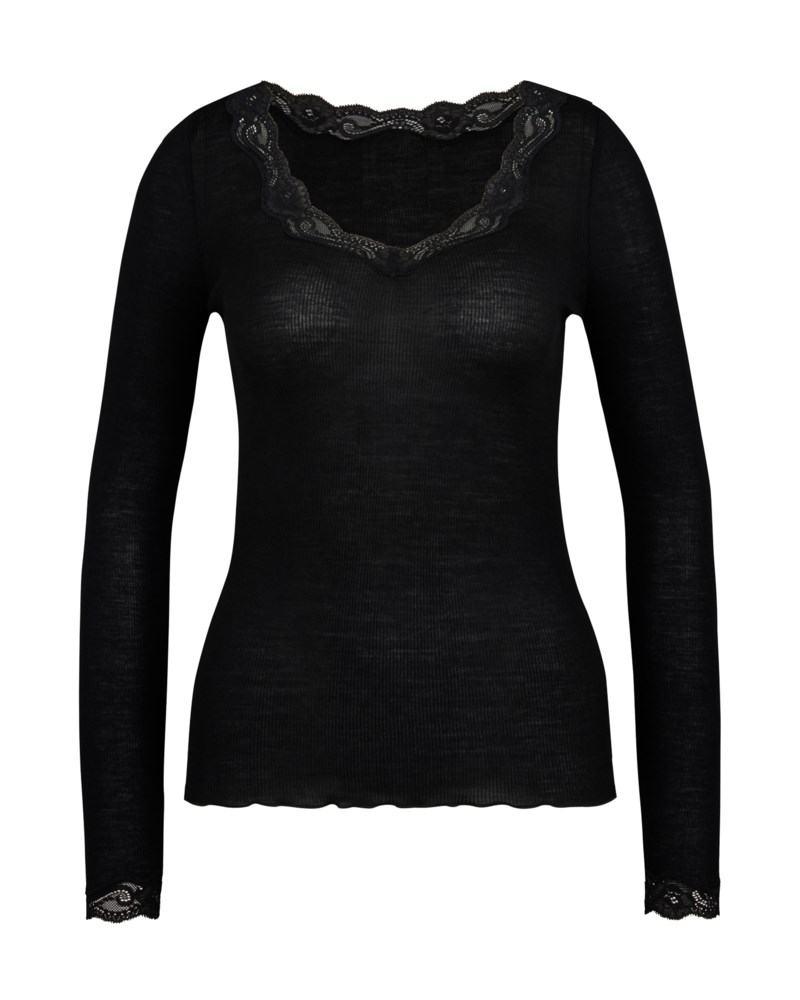Långärmad topp richesse lace light ivory 1