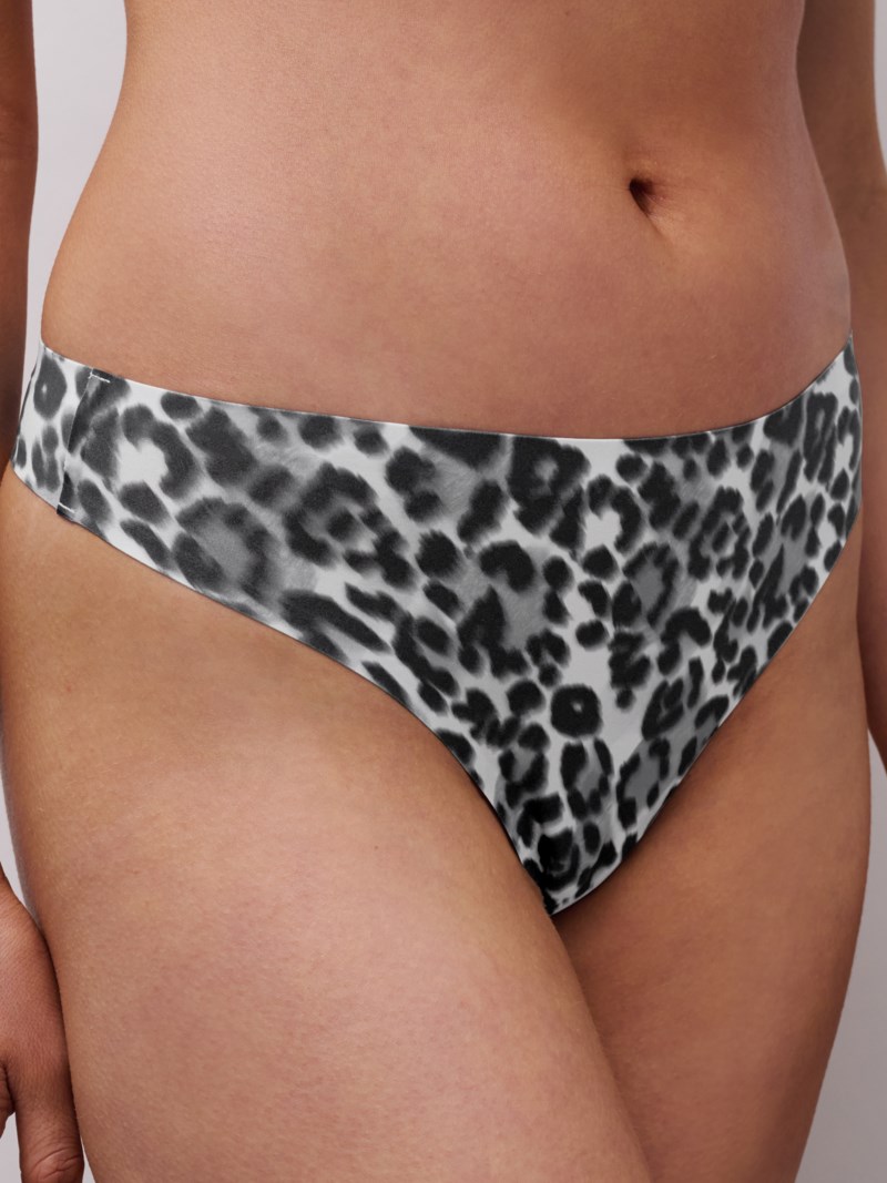Trosa soft stretch thong grey leopard 4