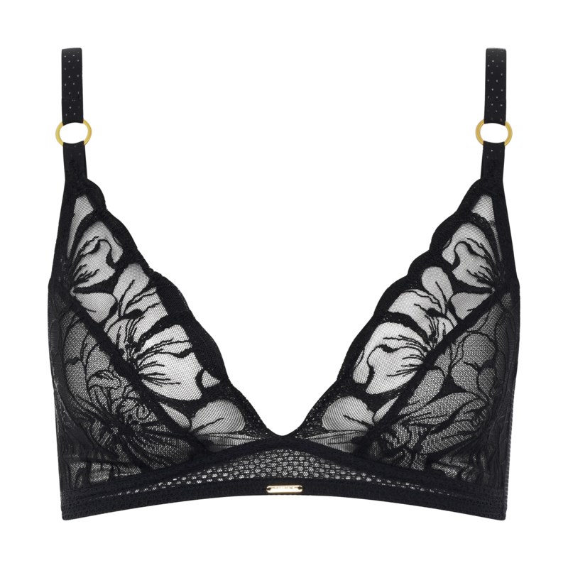 Bh  fleurs bra triangle svart 1