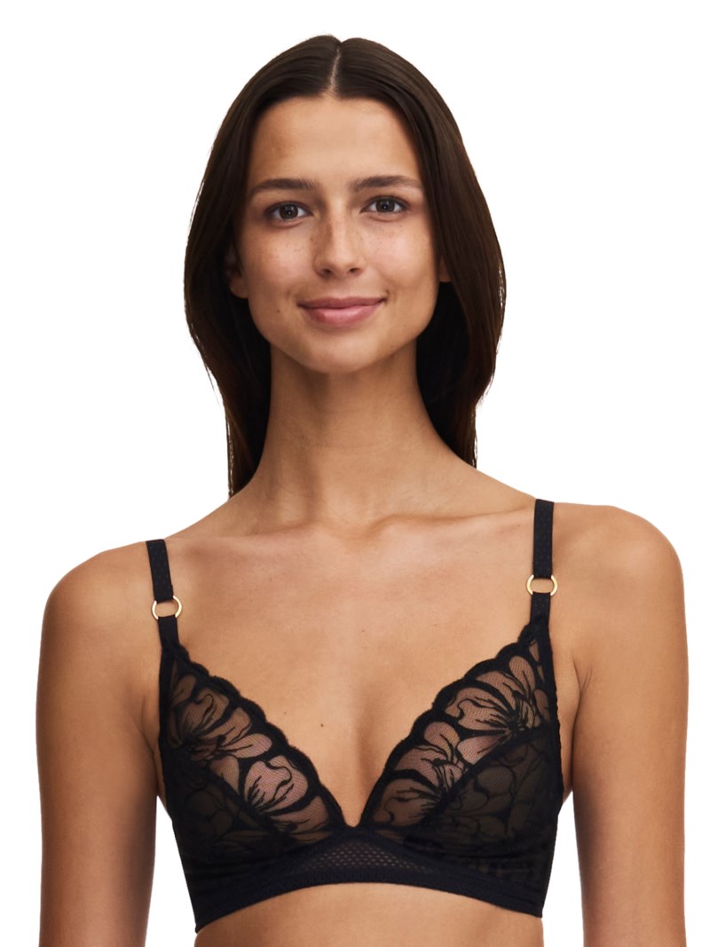 Bh  fleurs bra triangle svart 2