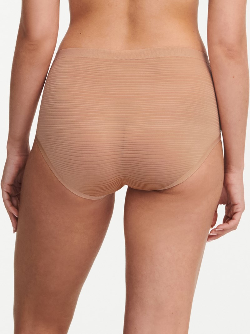 Trosa hög brief stripes beige 3