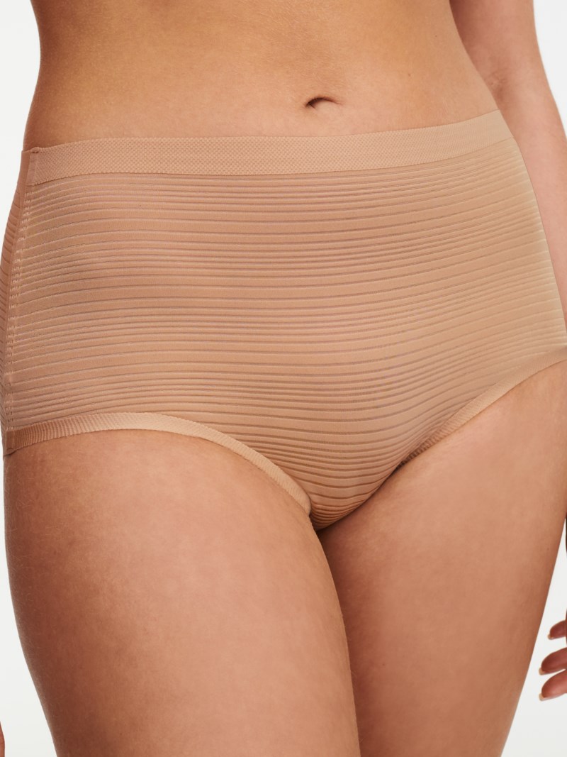 Trosa hög brief stripes beige 4