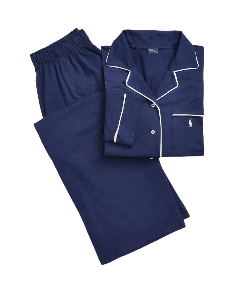 Pyjamas long jersey navy 1