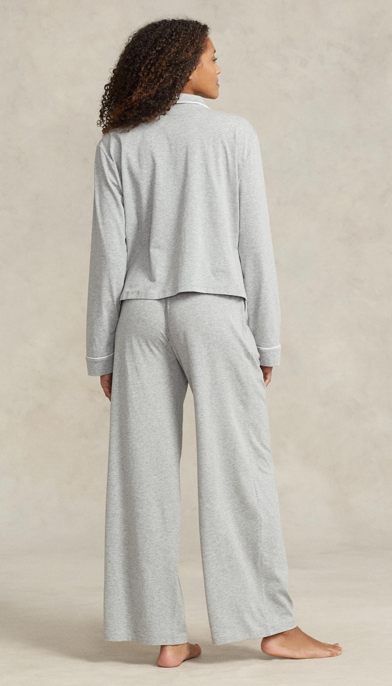 Pyjamas long jersey heather grey 4