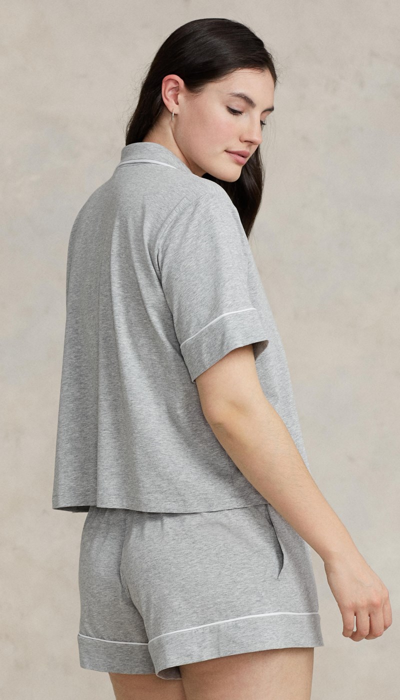 Pyjamas short jersey heather grey 3