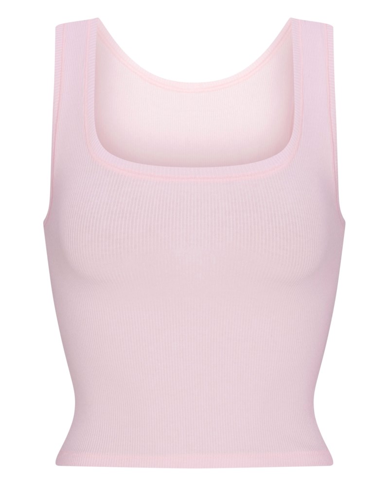 Linne cotton rib tank cherry blossom