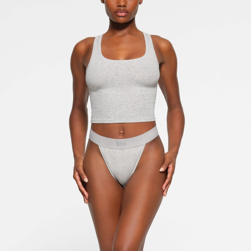 Linne cotton rib tank marble 2