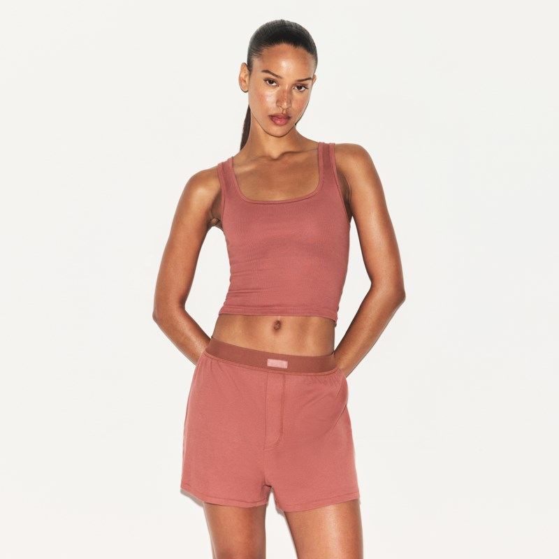 Linne cotton rib tank marble 2