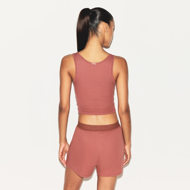 Linne cotton rib tank marble 3