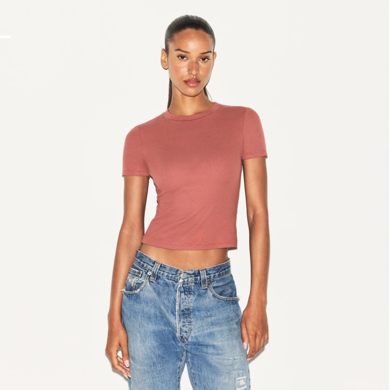 T-shirt cotton jersey redwood 2