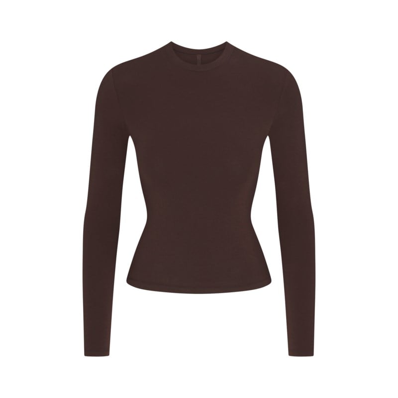 Cotton jersey long sleeve t-shirt