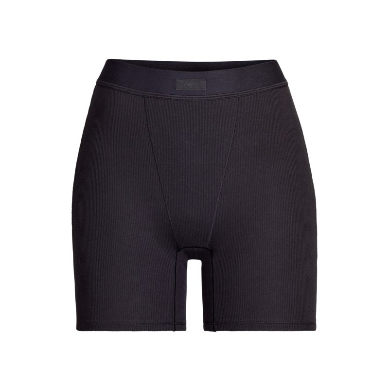 Shorts cotton rib boxer light heather grey 1