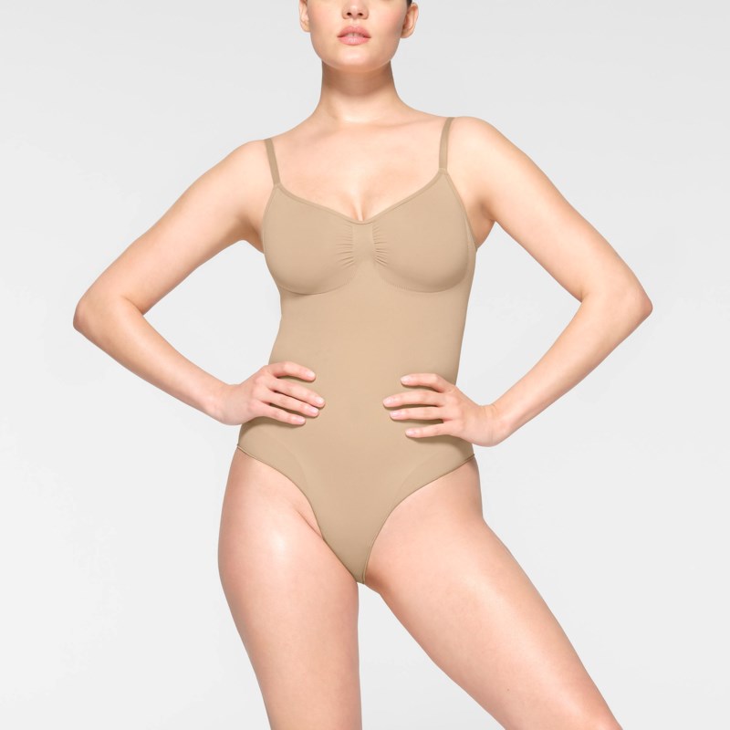 Bodysuit seamless sculpt brief sand 14