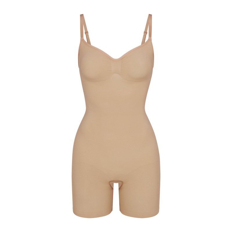 Bodysuit seamless sculpt mid thigh clay 1