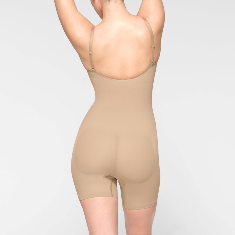 Bodysuit seamless sculpt mid thigh clay 4