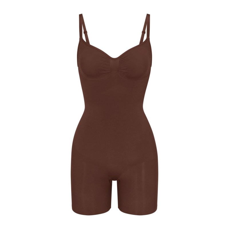 Bodysuit seamless sculpt mid thigh clay 13