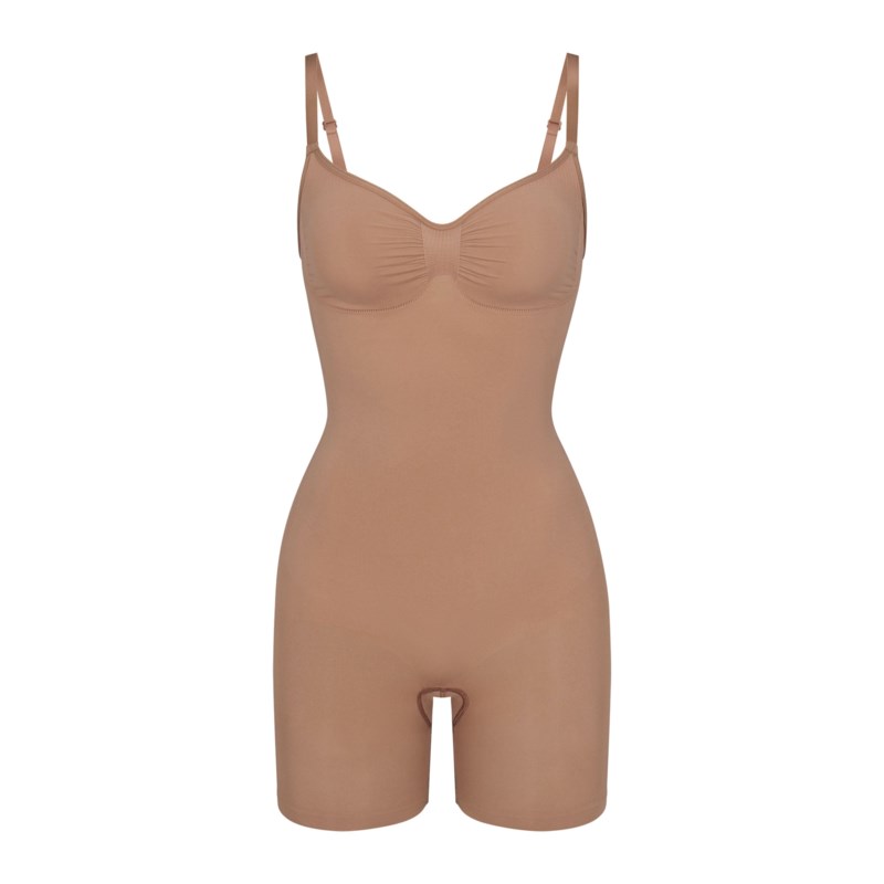 Bodysuit seamless sculpt mid thigh clay 7