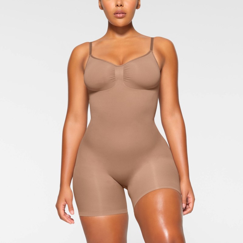 Bodysuit seamless sculpt mid thigh clay 8