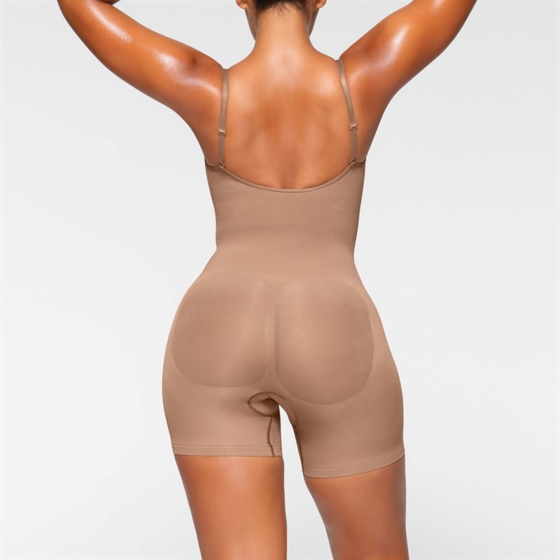 Bodysuit seamless sculpt mid thigh clay 10