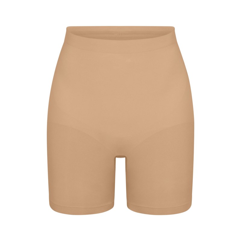 Shapewear shorts seamless sculpt mid thigh clay 13