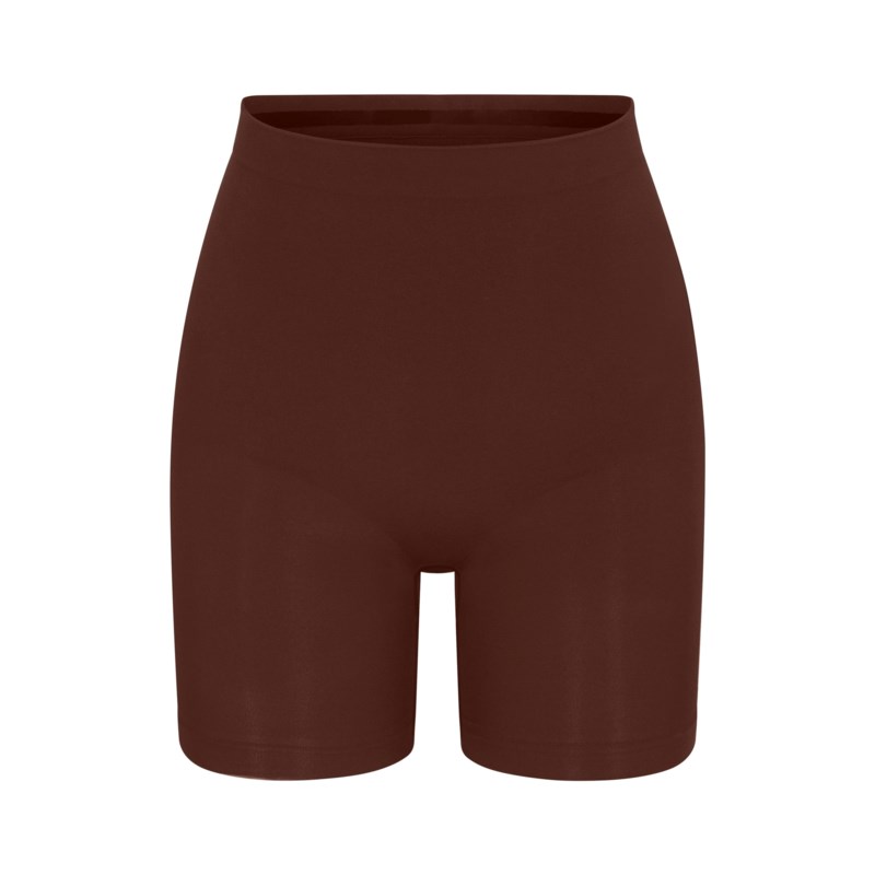 Shapewear shorts seamless sculpt mid thigh clay 1