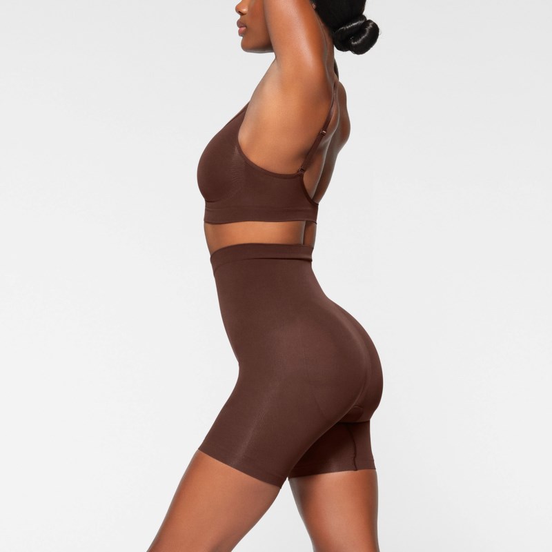 Shapewear shorts seamless sculpt mid thigh clay 3