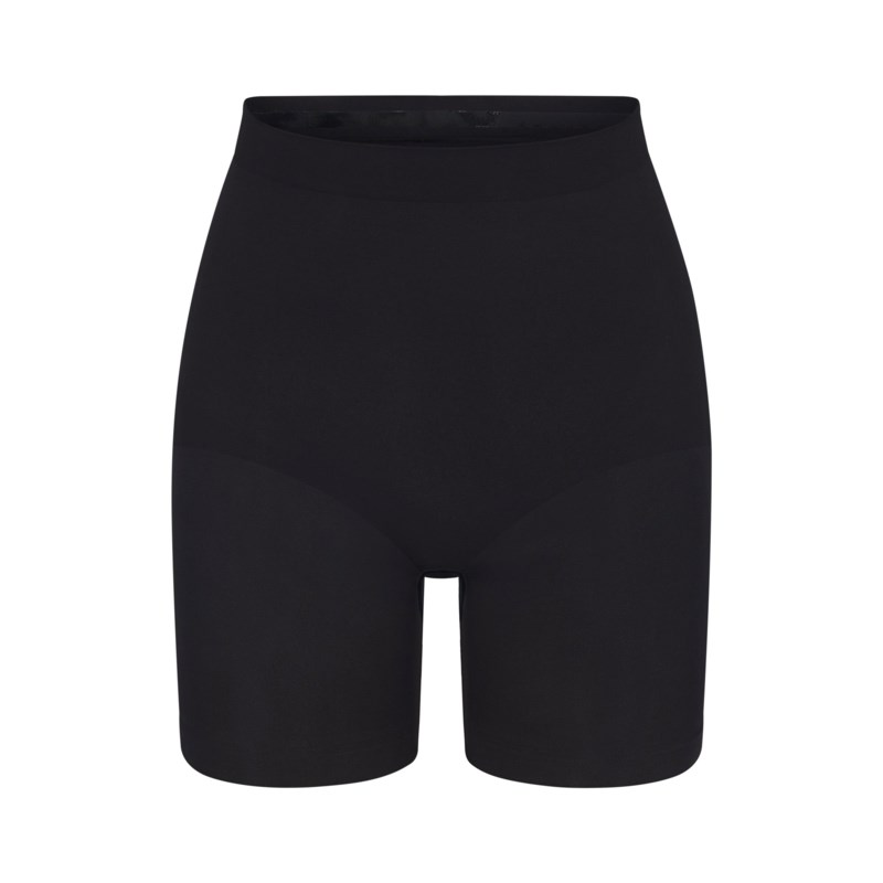 Shapewear shorts seamless sculpt mid thigh onyx