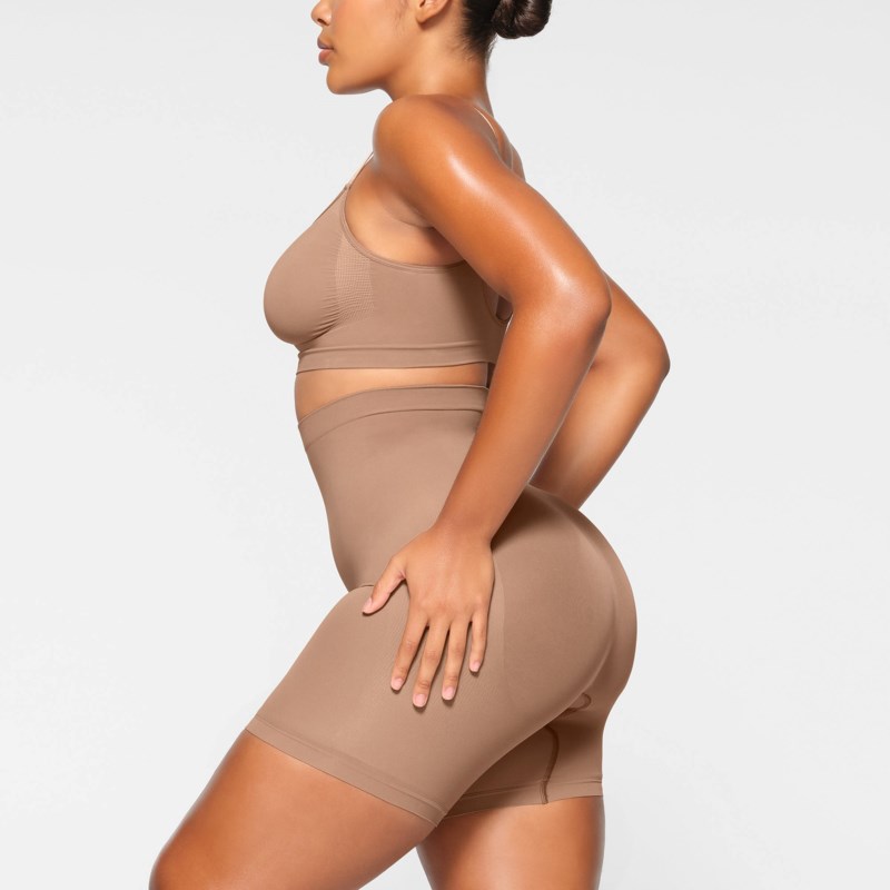 Shapewear shorts seamless sculpt mid thigh clay 9