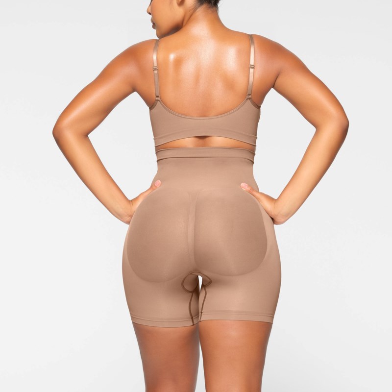 Shapewear shorts seamless sculpt mid thigh clay 10