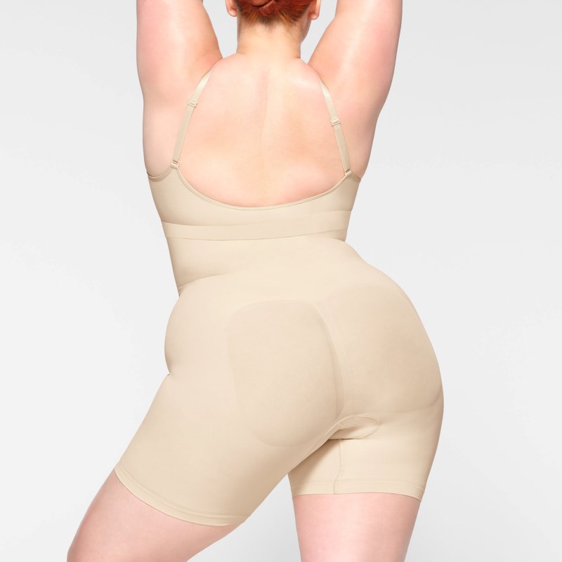 Shapewear shorts seamless sculpt mid thigh clay 4