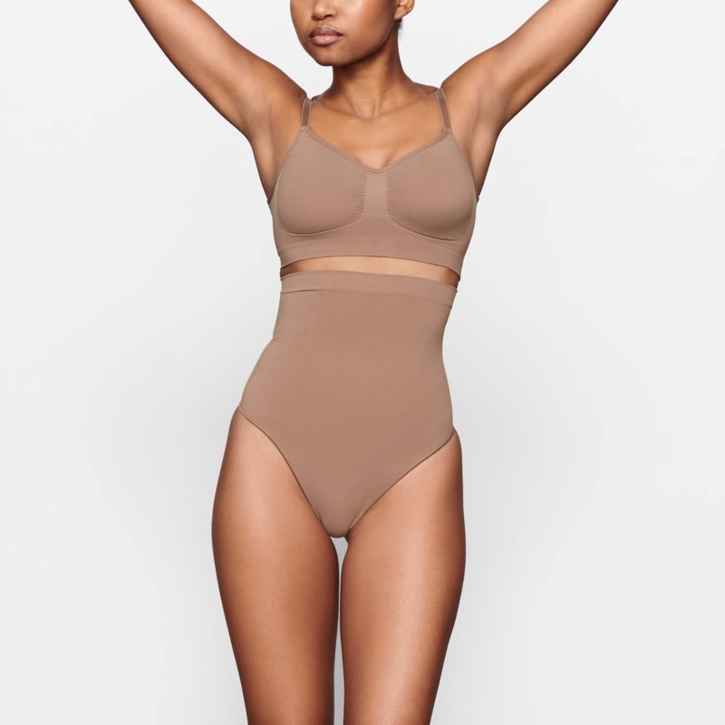 Shapewear trosa seamless sculpt high waist thong cocoa 14