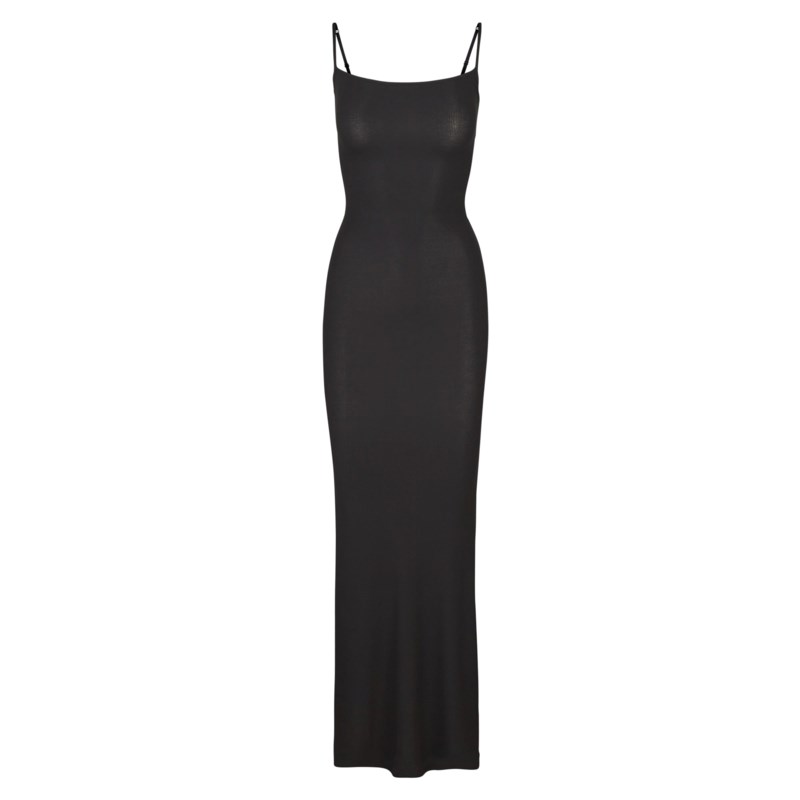 Klänning soft lounge long slip onyx 1