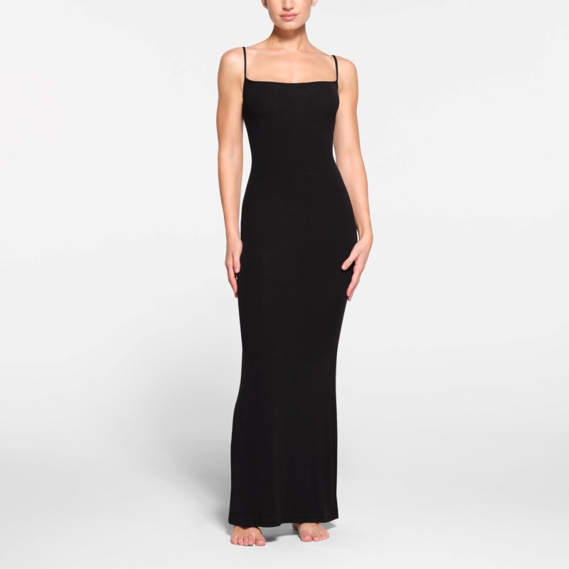 Klänning soft lounge long slip onyx 2