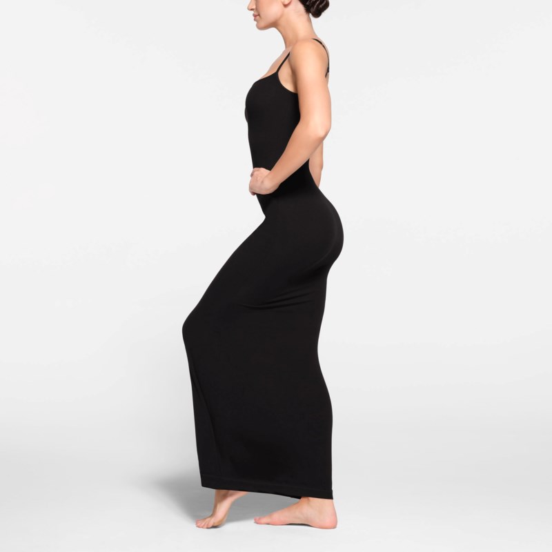 Klänning soft lounge long slip onyx 3