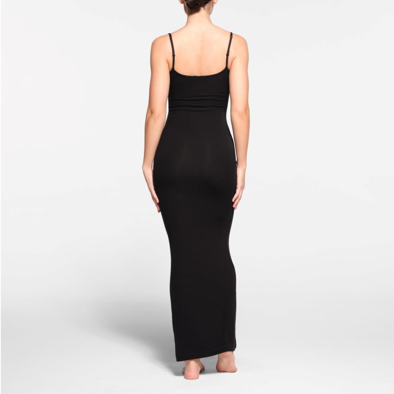 Klänning soft lounge long slip onyx 4