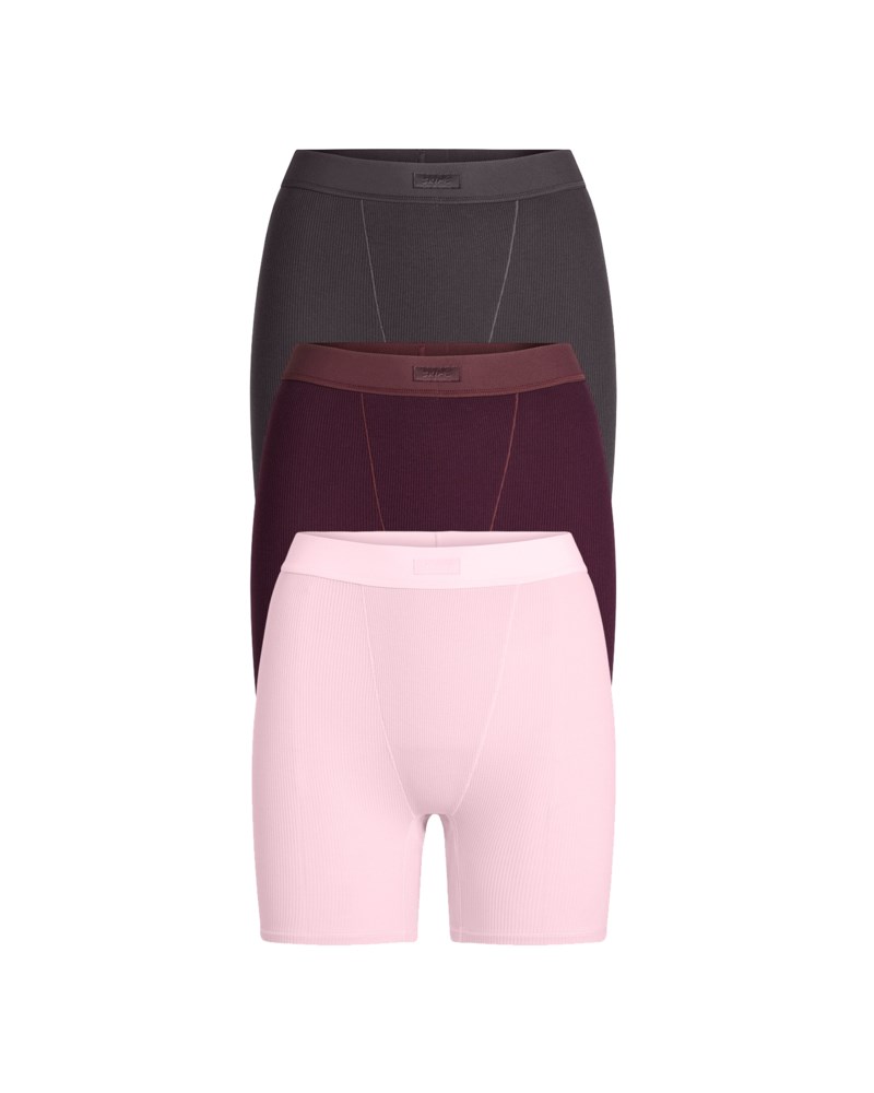 Shorts cotton rib boxer 3 pack marin 1