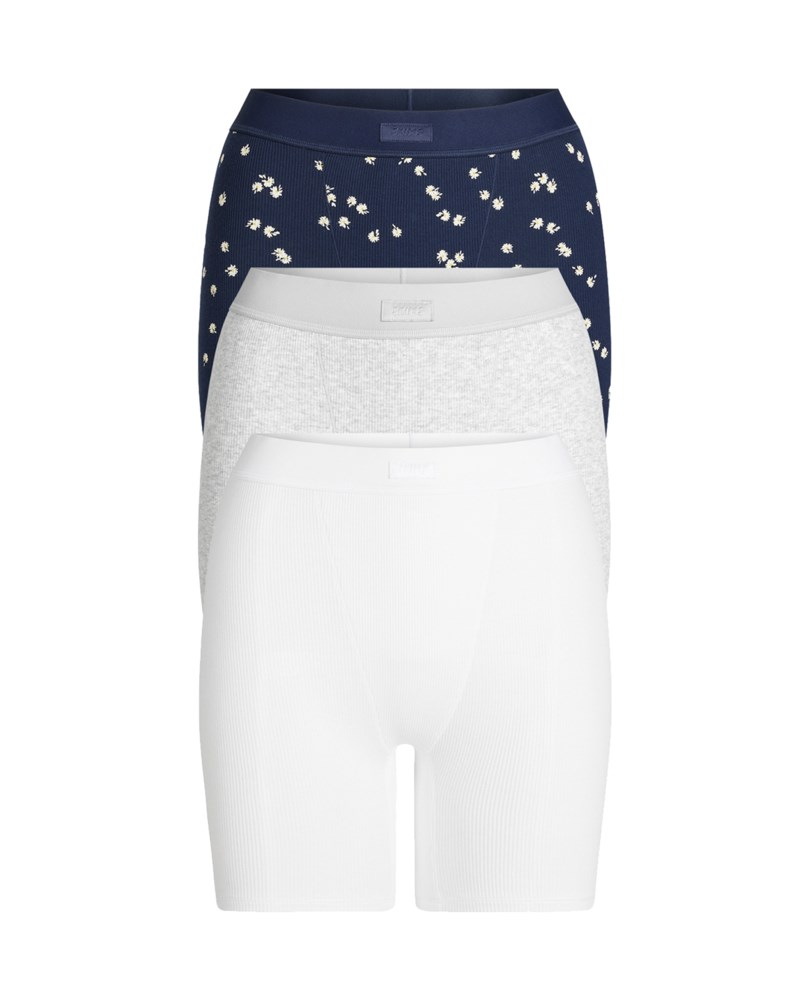 Shorts cotton rib boxer 3 pack marin