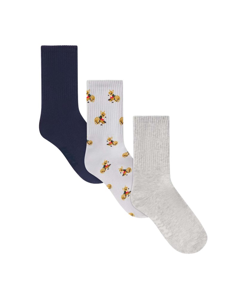 Strumpor sport crew 3 pack zen baby deer multi 1