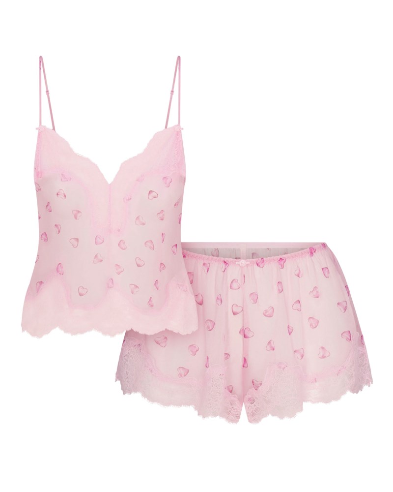 SKIMS Short & cami set romance lace cherry blossom