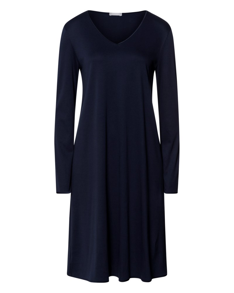 Nattklänning cotton silk deep navy 1