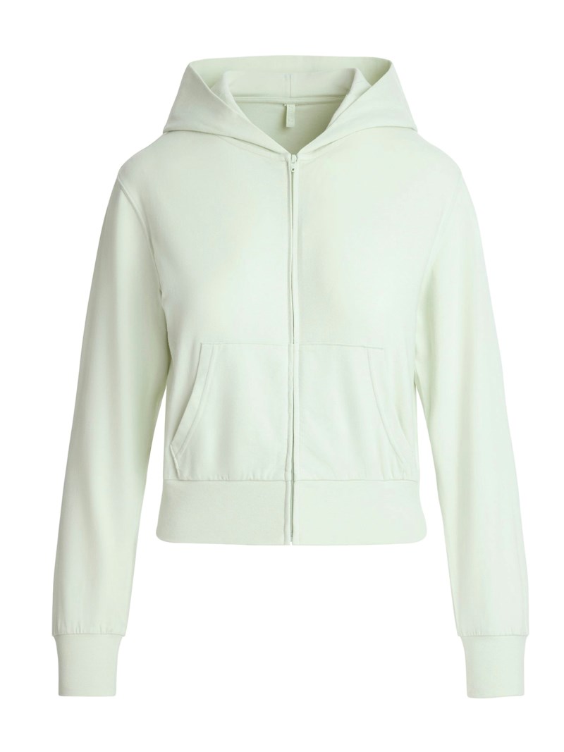 Hoodie jersey zip up spearmint