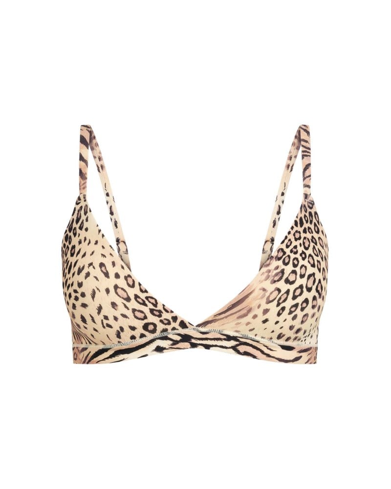Bralette fits everybody triangle desert leopard ink print