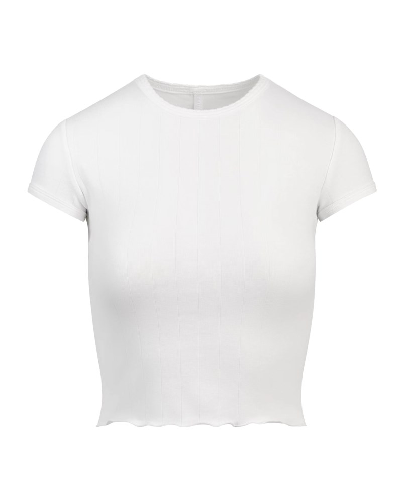 T-shirt drop needle baby tee snow