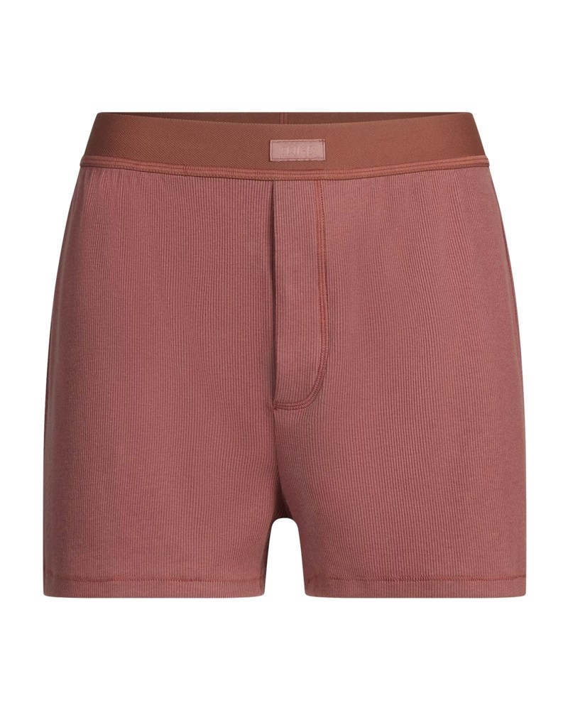 Boxer cotton rib loose redwood 1