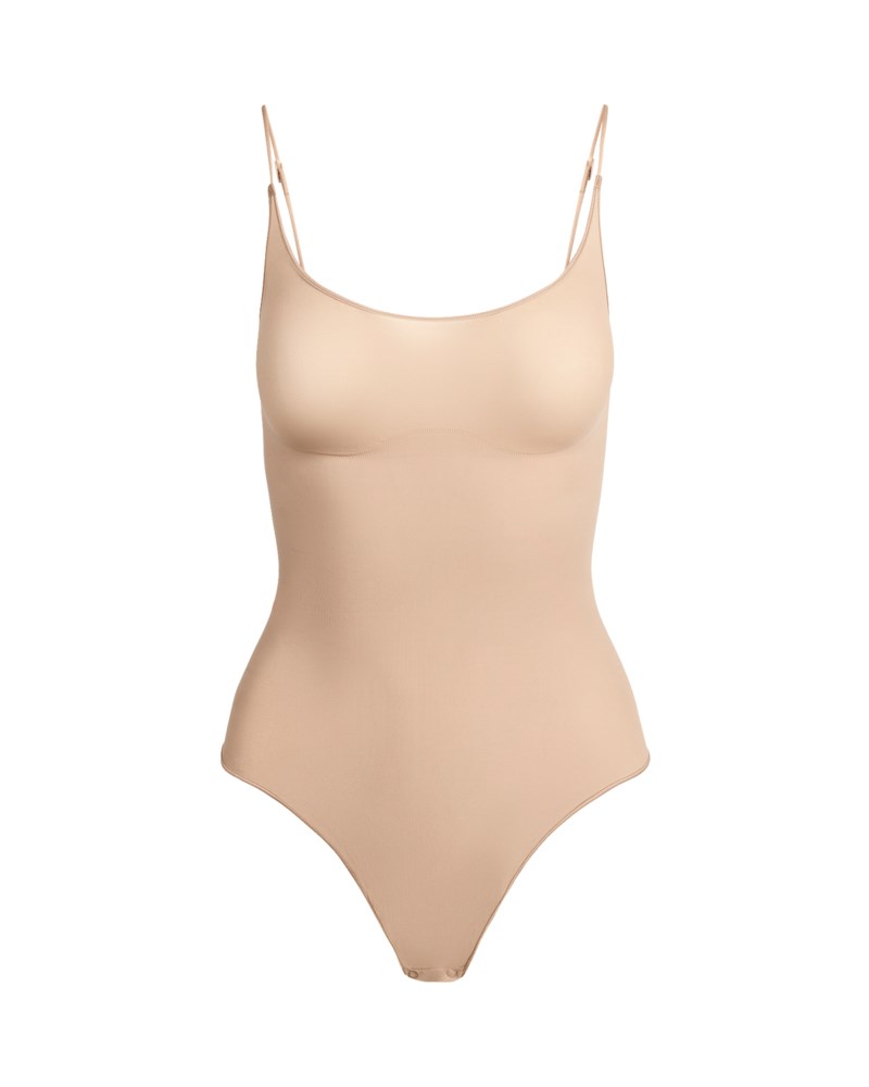 Bodysuit sheer seamless thong