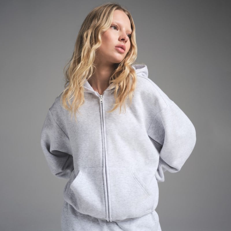 SKIMS Hoodie cotton fleece classic zip dam – bild 2