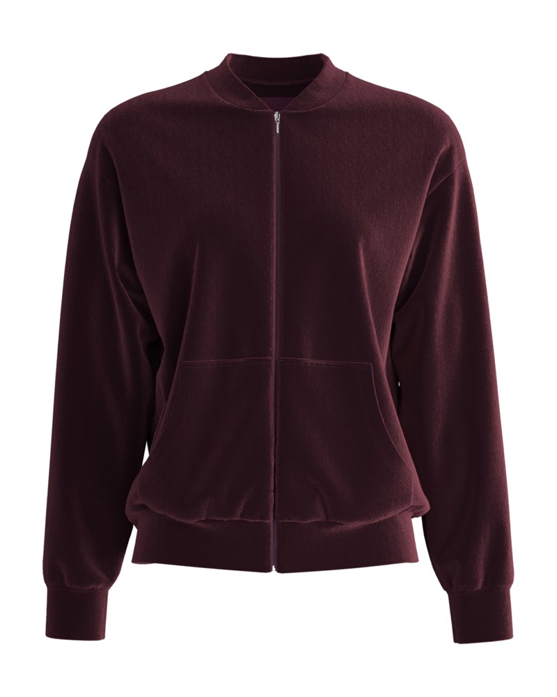 Lounge velours jacket black cherry 1