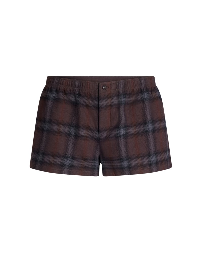 Short flannel sleep boxer 1