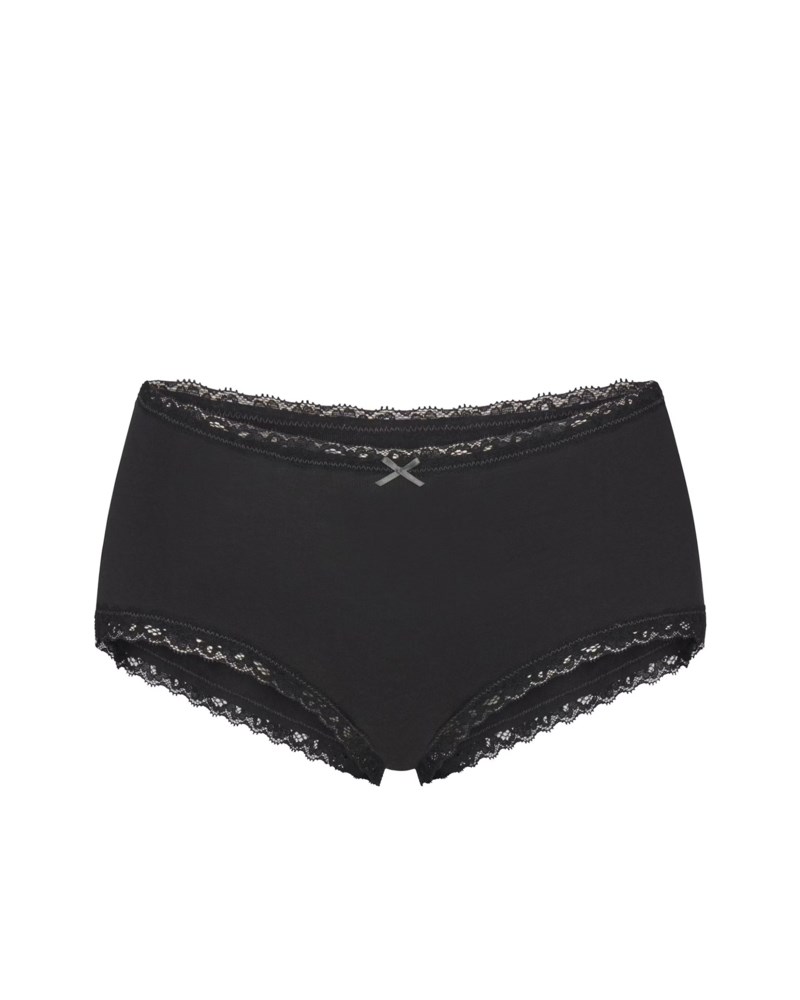 Trosa lightweight cotton lace trim boy short soot tonal